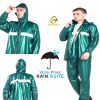 Pvc Rubber Rain Suit Green