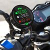 Motercyle 5 In 1 Waterproof Gadget Time Temperature Voltage Meter With Usb Charger