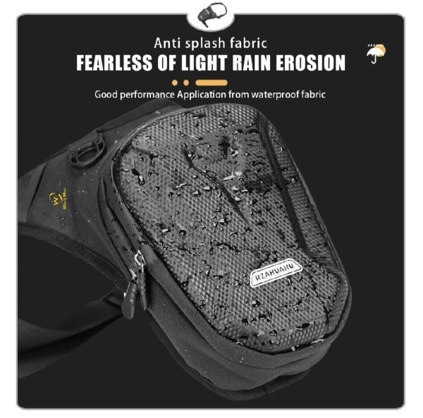 Carbon Hard Shell Fiber Drop Leg Side Bag Shoulder Bag Waist Bag Motorcycle Leg Bag #wm #Walimall - Image 7