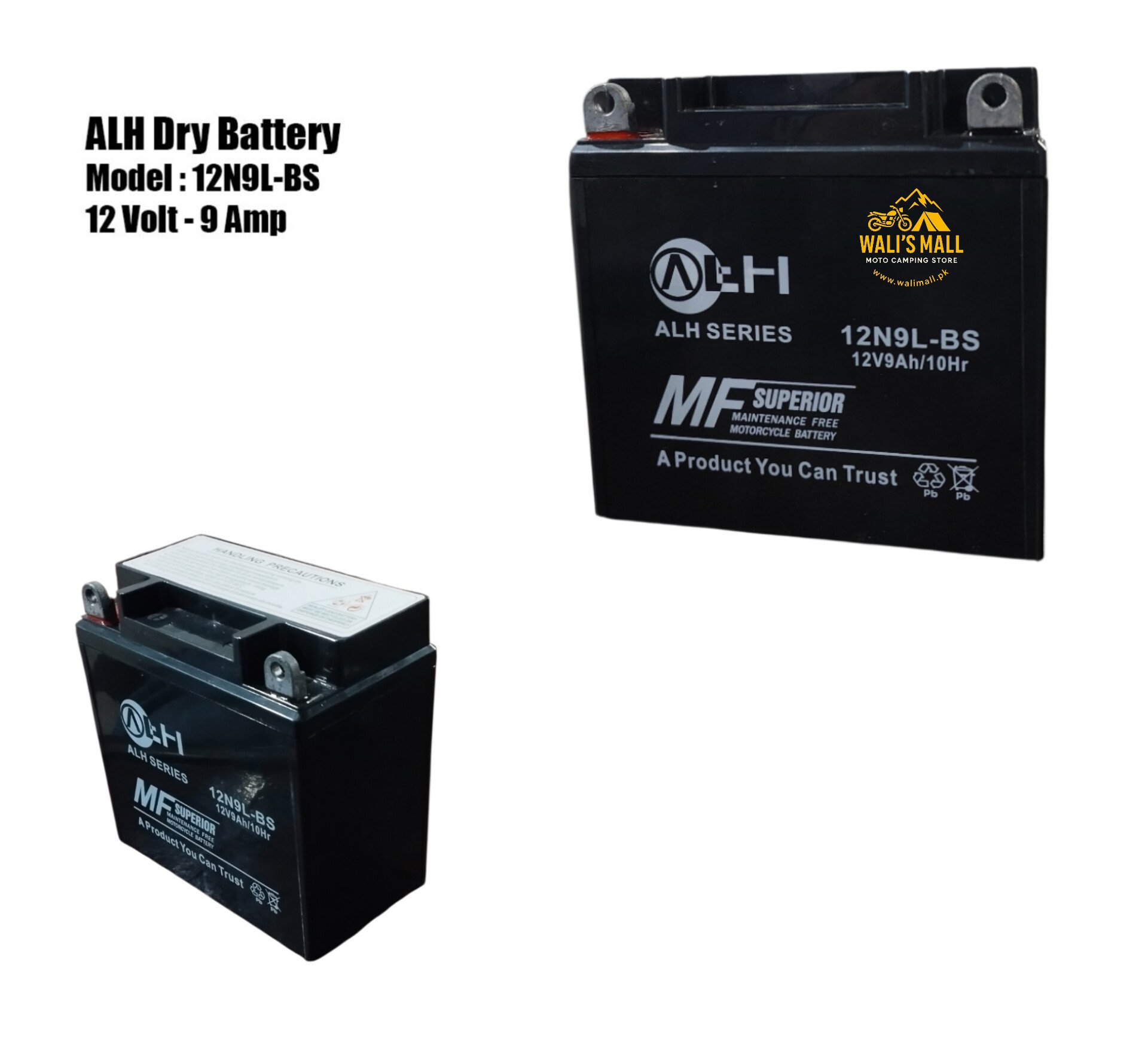 ALH Suzuki Gs150 Maintenance Free Dry Battery 9 Amps - Image 2