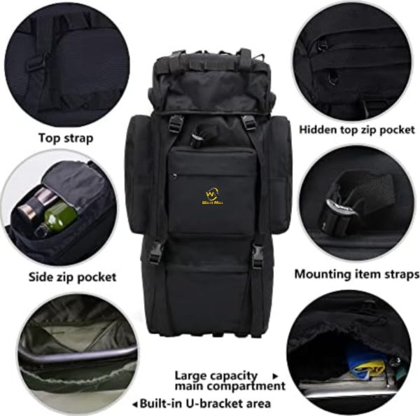 Hiking Bag 65L With U Aluminium Rod - Image 2