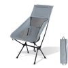 Foldable Camping Outdoor Chair Grey