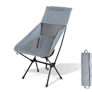 Foldable Camping Outdoor Chair Grey