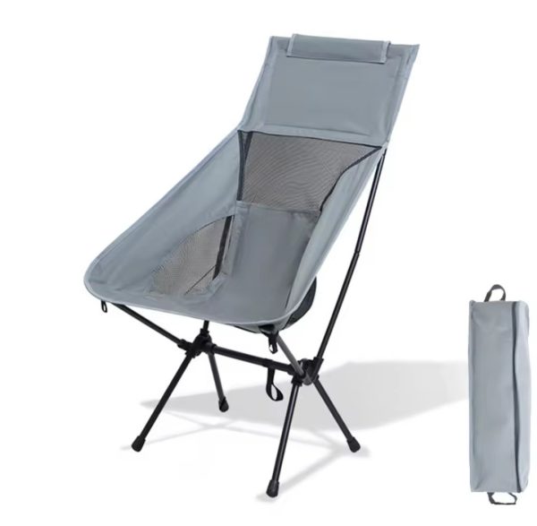 Foldable Camping Outdoor Chair Grey