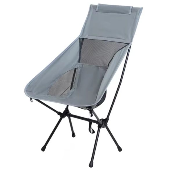Foldable Camping Outdoor Chair Grey - Image 3