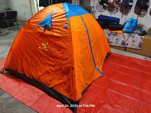 Orange Premium Quality Manual Double Layer Waterproof Tent 2.5 Kg - Image 8
