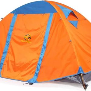 Orange Premium Quality Manual Double Layer Waterproof Tent 2.5 Kg