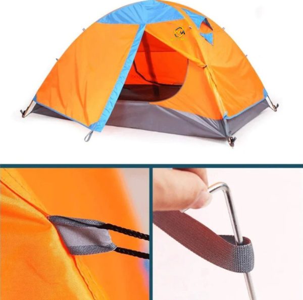 Orange Premium Quality Manual Double Layer Waterproof Tent 2.5 Kg - Image 5