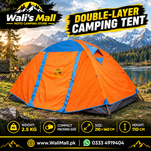 Blue Premium Quality Manual Double Layer Waterproof Tent 2.5 Kg