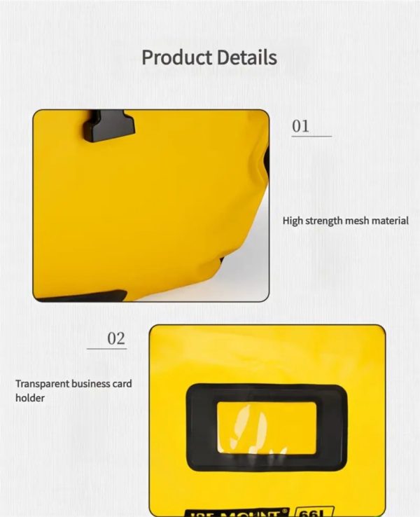 MOTORAD DRY PACK 66L Yellow Touring Bag Waterproof - Image 8