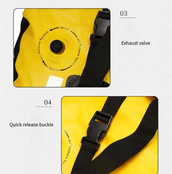 MOTORAD DRY PACK 66L Yellow Touring Bag Waterproof - Image 7