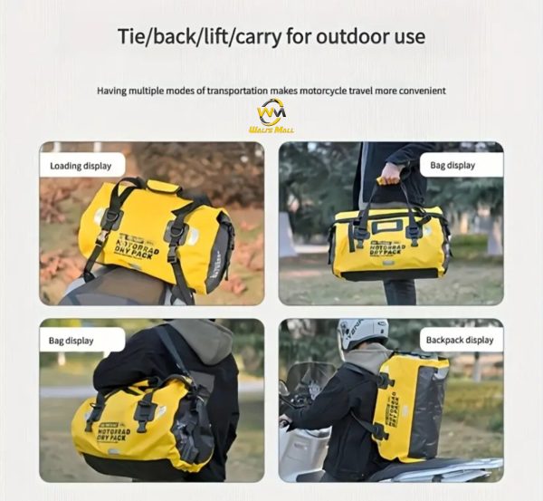 MOTORAD DRY PACK 66L Yellow Touring Bag Waterproof - Image 4