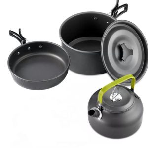 Portable Cookware With Cattle Set Cooking Set Picnic Outdoor Camping