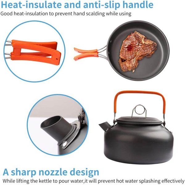Portable Cookware With Cattle Set Cooking Set Picnic Outdoor Camping - Image 5
