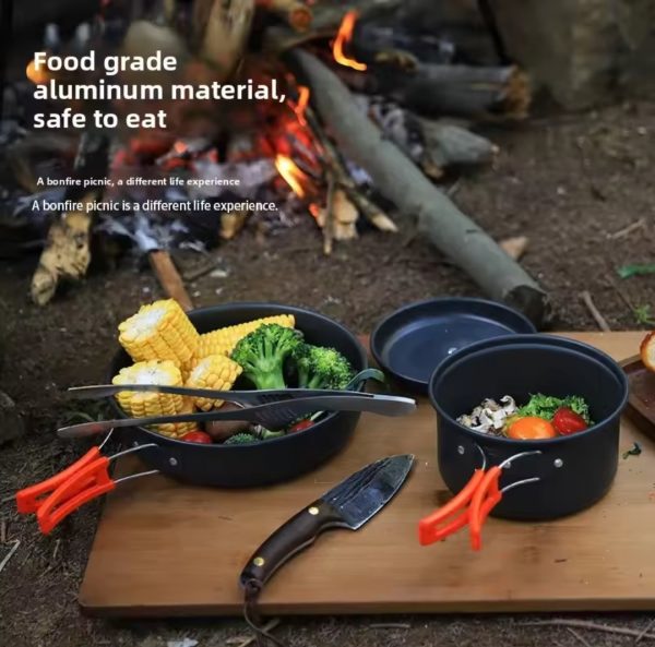 Portable Cookware With Cattle Set Cooking Set Picnic Outdoor Camping - Image 7