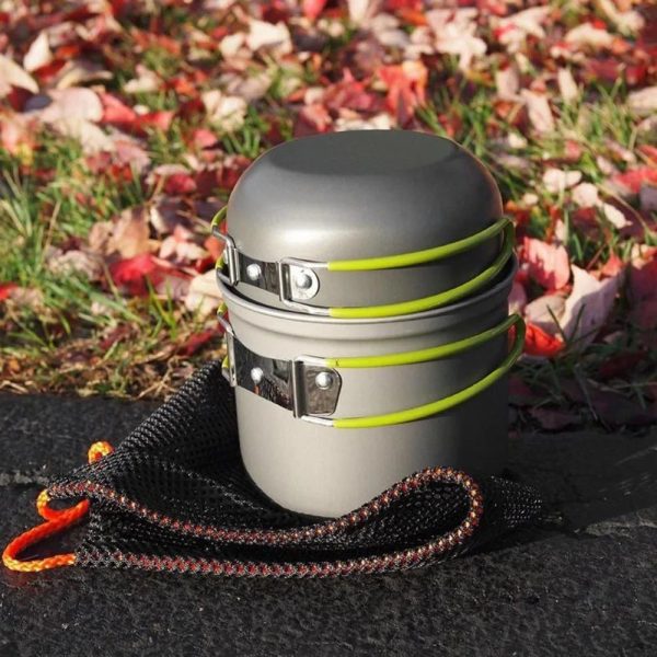 2 Pc Portable Cookware With Cattle Set Cooking Set Picnic Outdoor Camping - Image 3