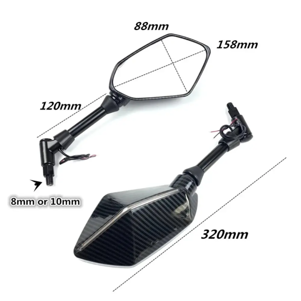 New Motorcycle Universal Mirror With Indicator - Image 9
