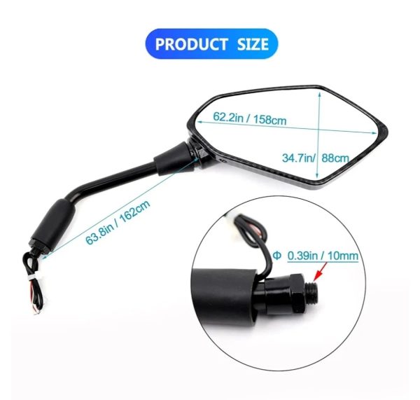 New Motorcycle Universal Mirror With Indicator - Image 7