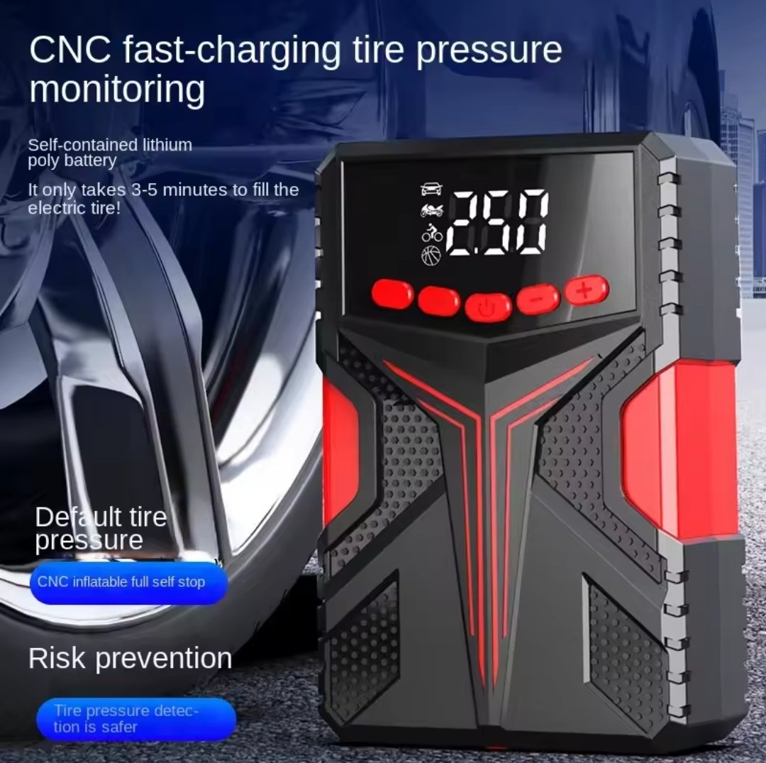 Multi-Function Jump Starter, Air Pump & Power Bank – 10000mAh - Image 2