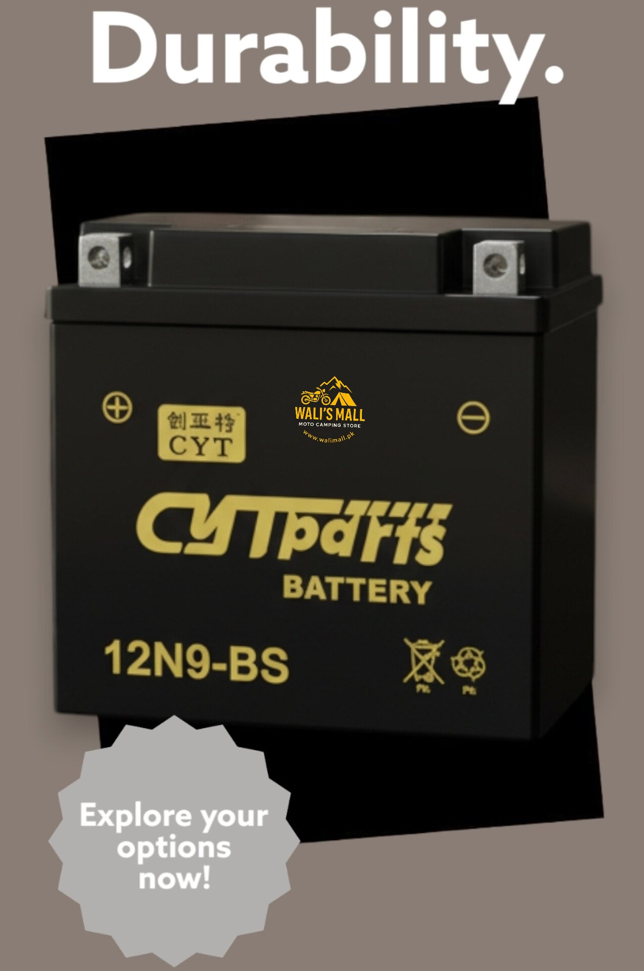 CYT 12N9-BS Heavy-Duty Motorcycle Battery – Long Life | High Performance
#Gs150 #wm - Image 5