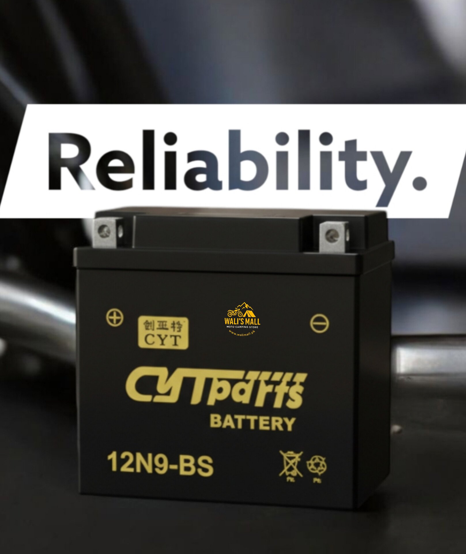 CYT 12N9-BS Heavy-Duty Motorcycle Battery – Long Life | High Performance
#Gs150 #wm - Image 2
