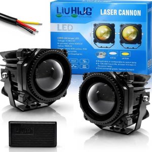 HJG Laser Cannon Fog light | 80W Dual-Colour LED Projector | 500m High Beam (2pc)