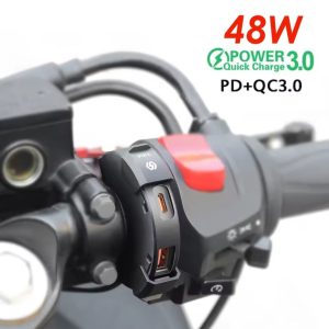 48Watt Pd+Qc3.0 Motorcycle Usb Charger