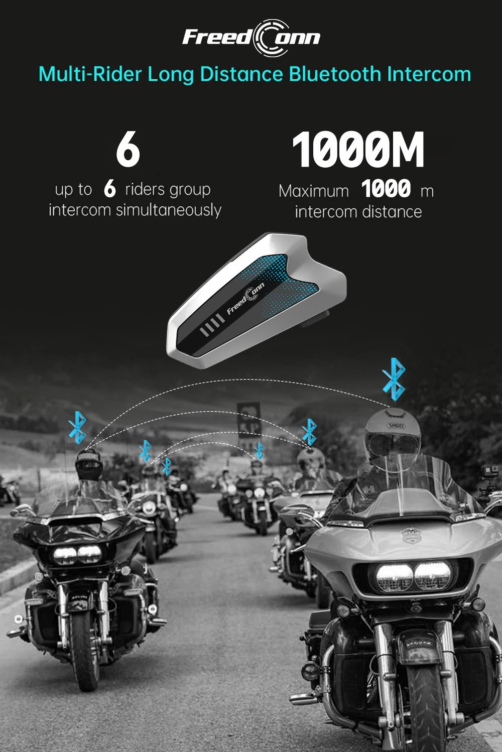FreedConn HERO Motorcycle Bluetooth Intercom - Image 5