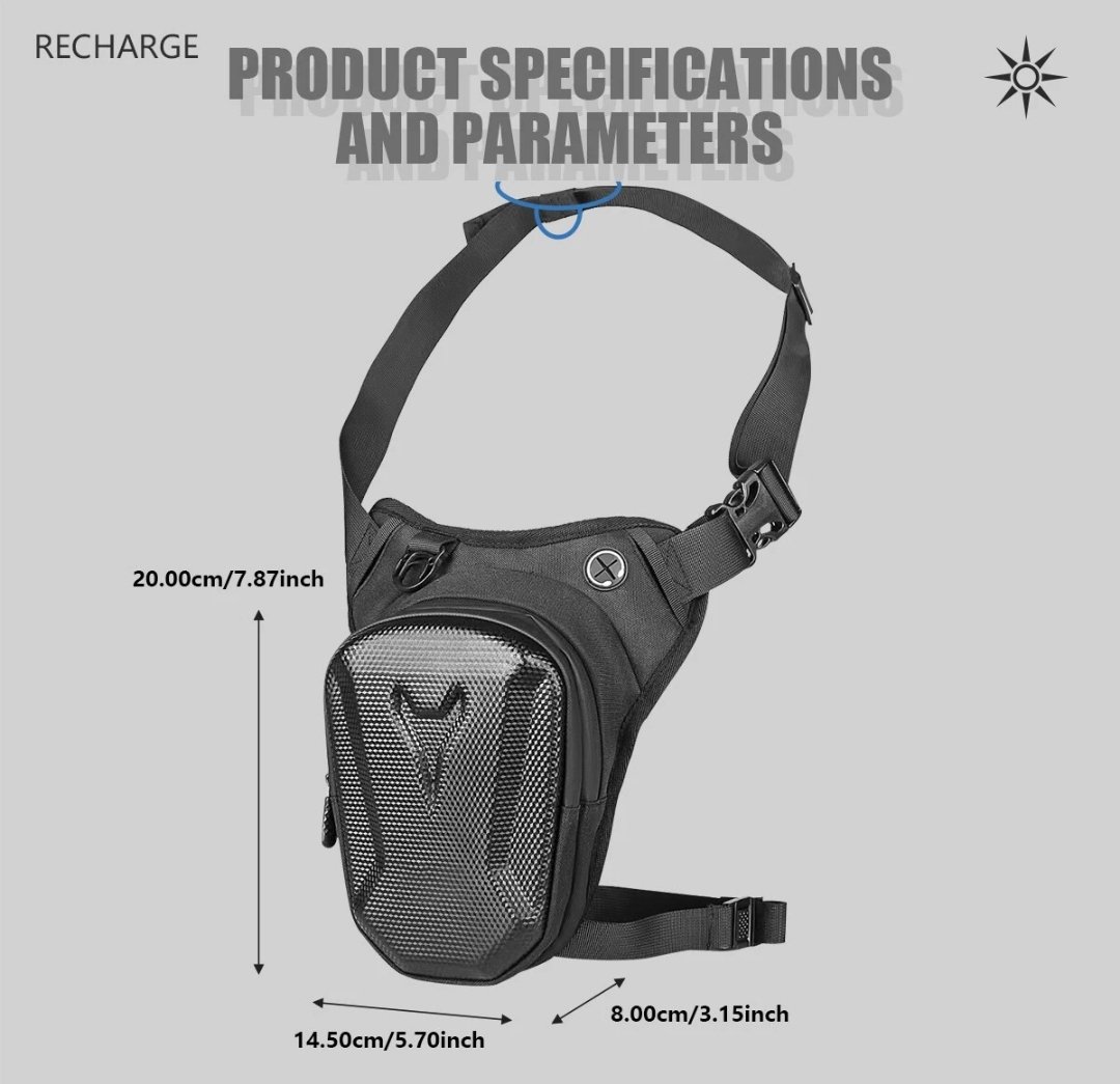 Carbon Fibre Hard Shell Leg Bag Thigh Bag Shoulder Bag - Image 5