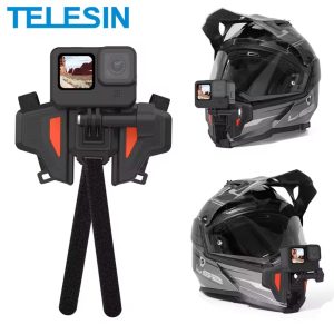 TELESIN Helmet  Chin Mount Wide Body – Action Cam – GoPro Hero – SJCAM – Xiaomi Yi – DJI Camera