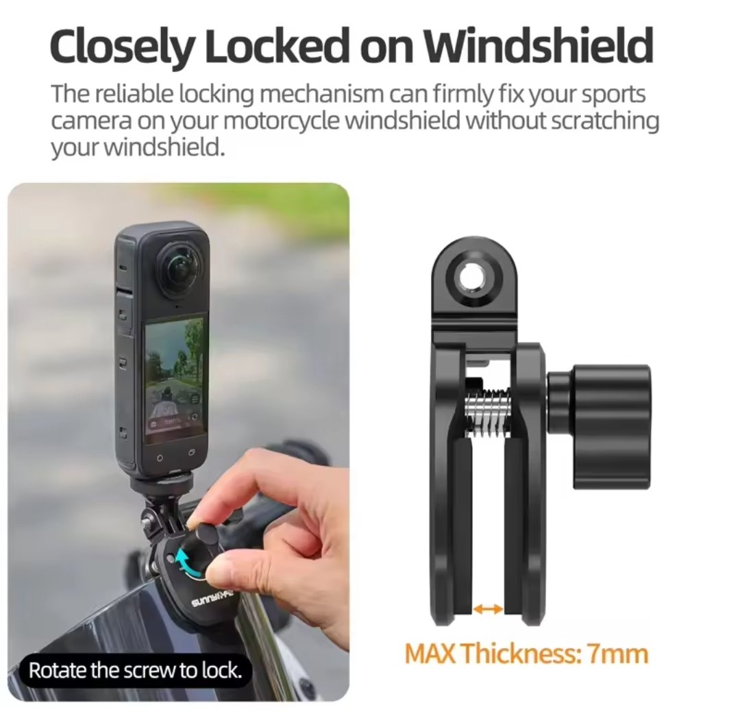 Gopro Windshield Metal Clamp Mount - Image 7