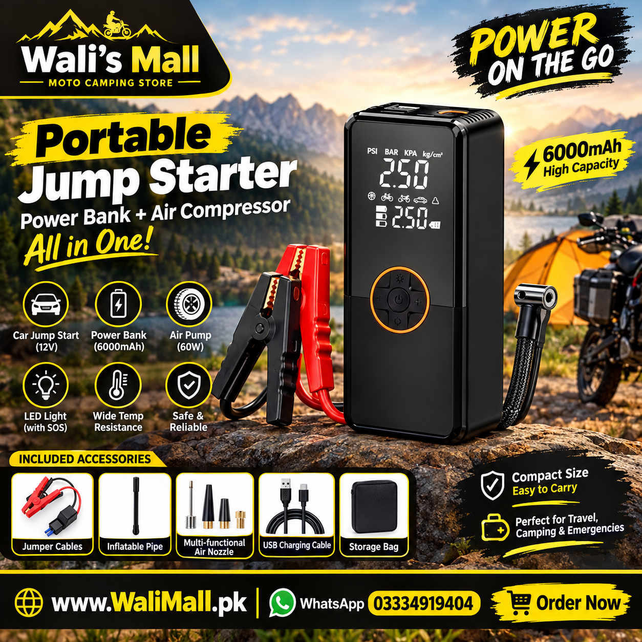 Super Energy 2 in 1 Jump Starter 1000A